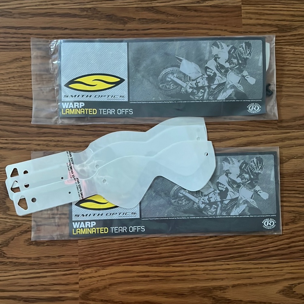 Smith Optics Warp Laminated Tear Offs, 1 new pkg + an opened pkg w/3 more